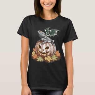 Winged Lizard on White Pumpkin T-Shirt