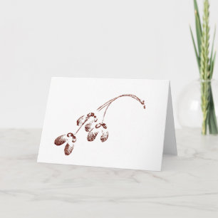 "Winged Maple Seeds" Country Greeting Card