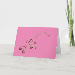 "Winged Maple Seeds Pink" Country Greeting Card