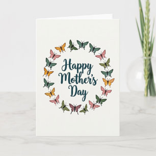 Winged Mothers Day Wreath Card