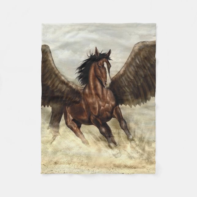 Winged Pegasus   Fleece Blanket (Front)