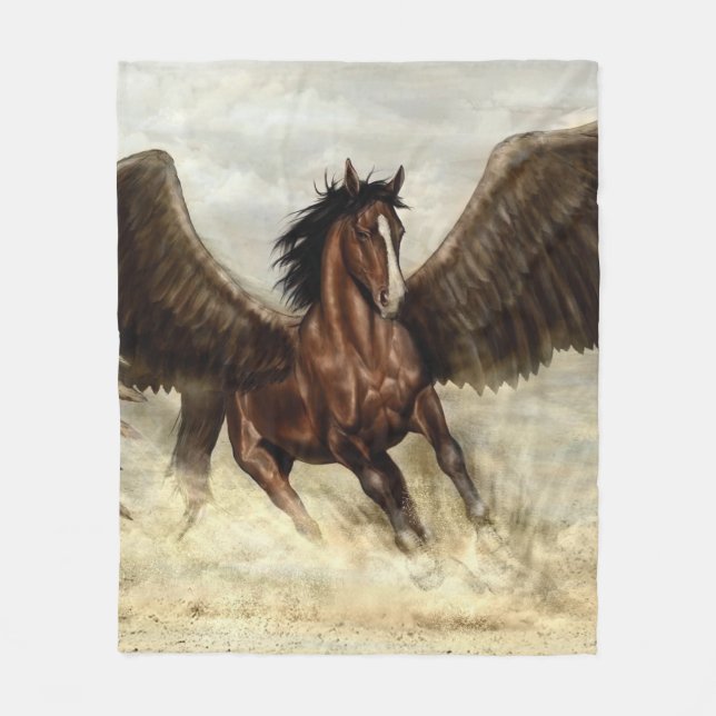 Winged Pegasus  Fleece Blanket (Front)