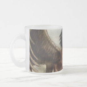 Winged Pegasus Frosted Glass Coffee Mug