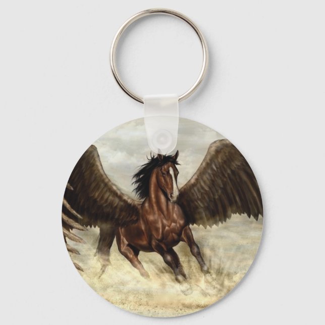 Winged Pegasus   Key Ring (Front)