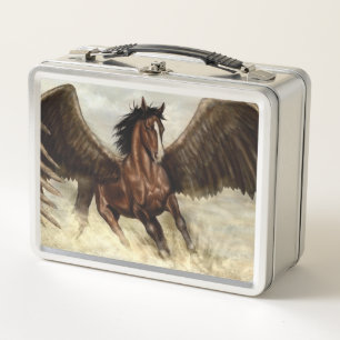 Winged Pegasus Metal Lunch Box
