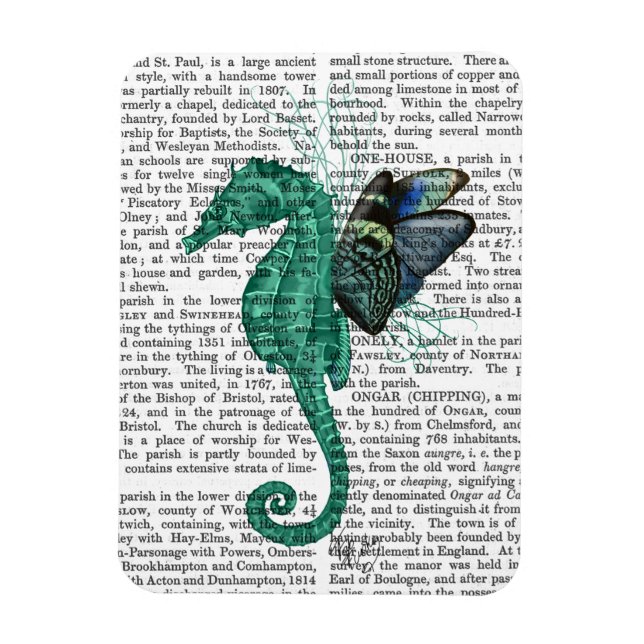 Winged Seahorse Magnet (Vertical)