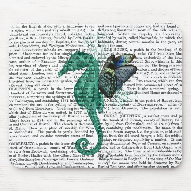 Winged Seahorse Mouse Mat (Front)