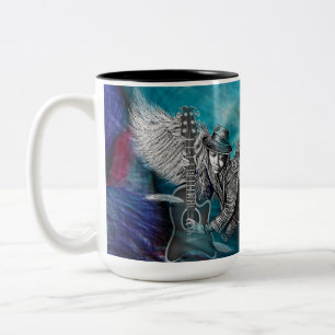 Winged Six String Two-Tone Coffee Mug