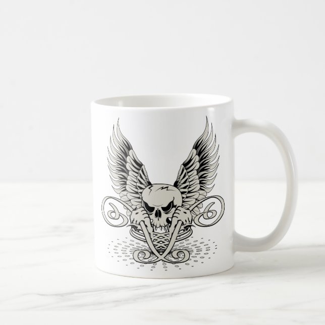 Winged Skull Coffee Mug (Right)
