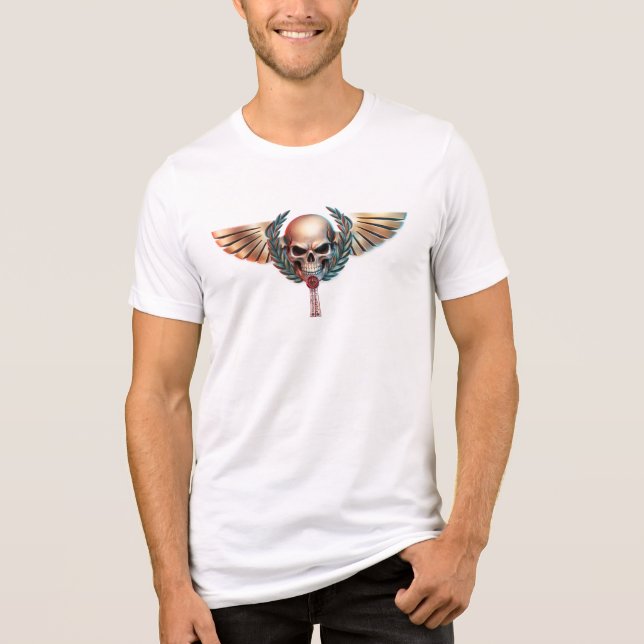 Winged Skull Emblem of Honor Tri-Blend Shirt (Front)