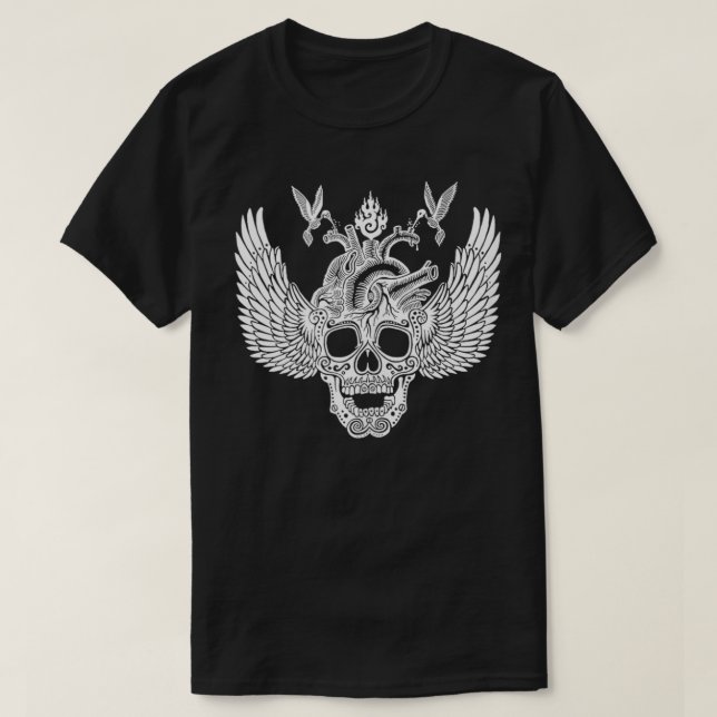 Winged Skull  Emek Artman  T-Shirt (Design Front)