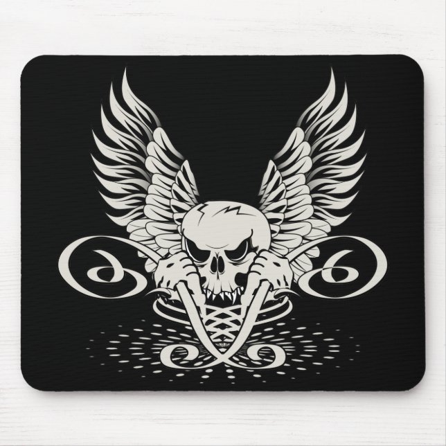 Winged Skull Mouse Mat (Front)