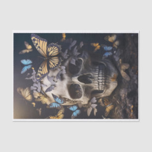 Winged Souls, Butterflies & Gothic Skull Tissue Paper