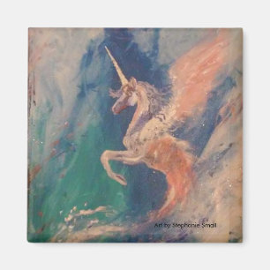 Winged Unicorn Pegasus Cloud Magnet