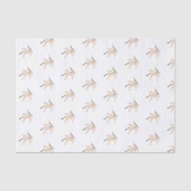 Winged Unicorn Tissue Paper (Front)