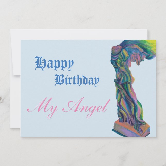 Winged victory birthday card (Front)