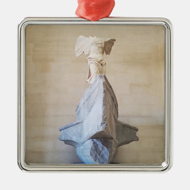 Winged Victory of Samothrace Souvenir Metal Tree Decoration (Front)
