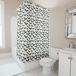 Winged Whispers – Bats in Flight Shower Curtain