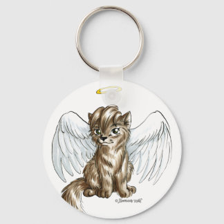 Winged Wolf Cub Keychain
