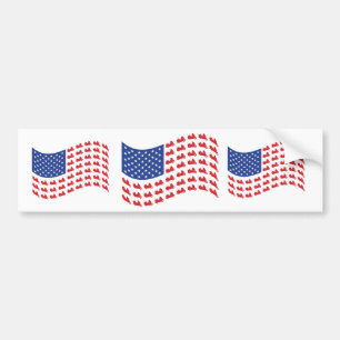 winger-flag-wave bumper sticker