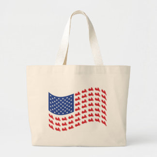 winger-flag-wave large tote bag