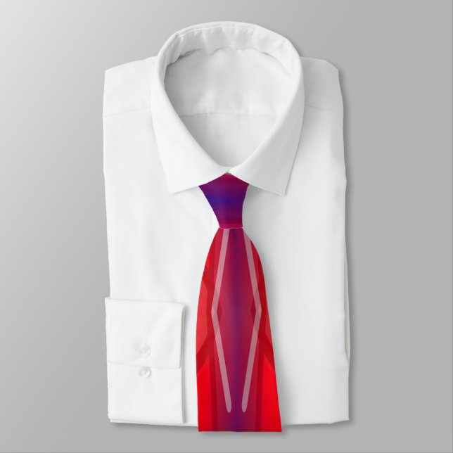 Winging It Neon Layered Abstract Design  Tie (Tied)