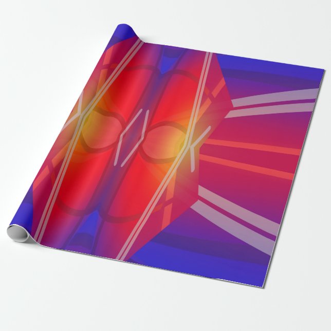 Winging It Neon Layered  Wrapping Paper (Unrolled)