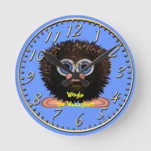 Wingle the Wuzzybutt Kids' Fun Cartoon Clock