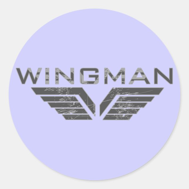 Wingman Classic Round Sticker (Front)
