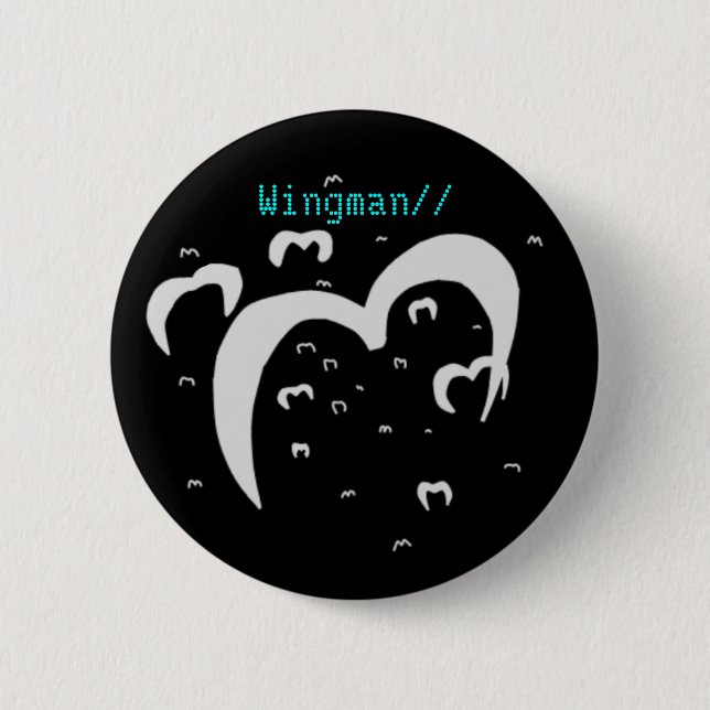 Wingman//  Emblem 6 Cm Round Badge (Front)