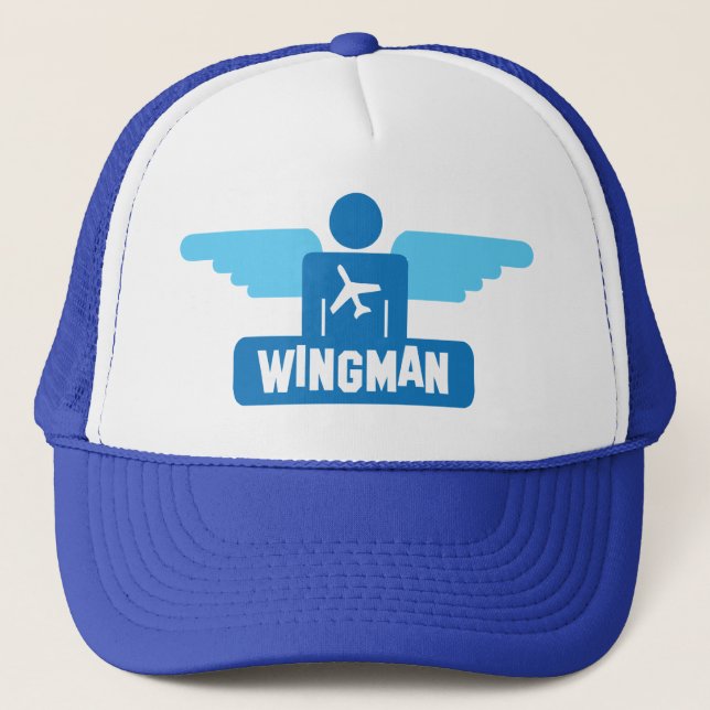 wingman pilot design trucker hat (Front)