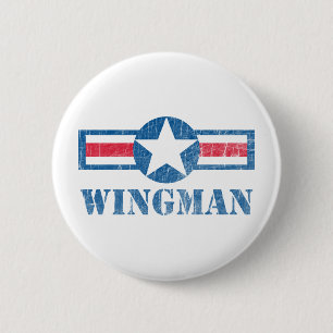 Wingman Vintage 6 Cm Round Badge