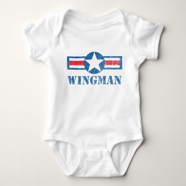 Wingman Vintage Baby Bodysuit (Front)