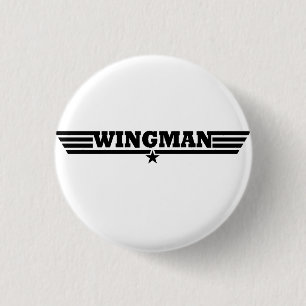 Wingman Wings Logo 3 Cm Round Badge