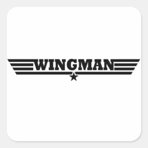 Wingman Wings Logo Square Sticker