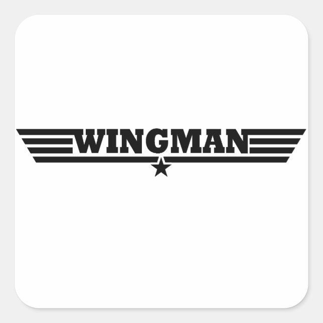 Wingman Wings Logo Square Sticker (Front)