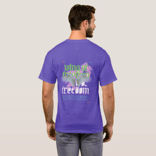 WingOfFreedomStayStrong&PowerOn Basic Dark T-Shirt