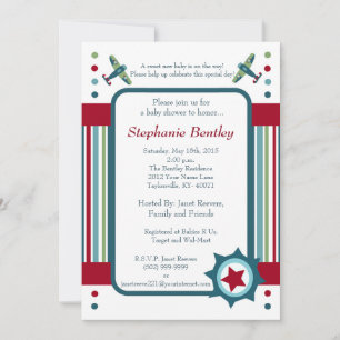 Wings 5x7 Aeroplane Aviation Invitation