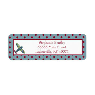 Wings Aeroplane Return Address Label