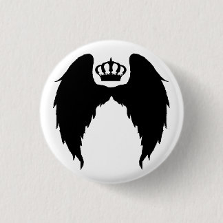 Wings and Crown Flair 3 Cm Round Badge