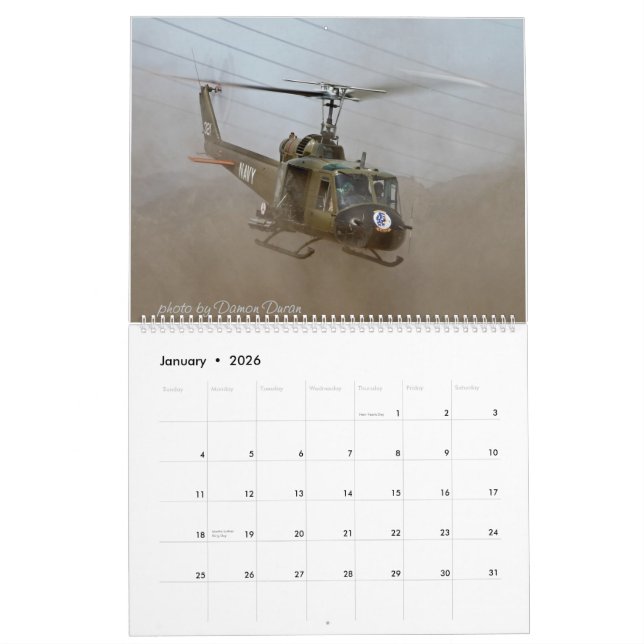 Wings and Rotors Air Museum 2014 Calendar (Jan 2026)
