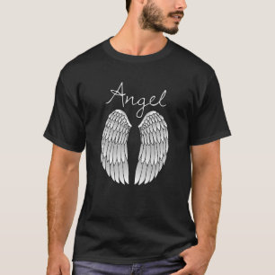 Wings Angel White Feathers Cute Innocent Bird Wing T-Shirt
