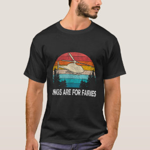 Wings Are For Fairies Funny Helicopter Pilot Retro T-Shirt