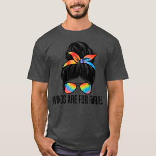 Wings Are For Fairies Helicopter Funny Saying For T-Shirt