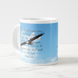 Wings as Eagles, Isaiah 40:31 Christian Bible Large Coffee Mug