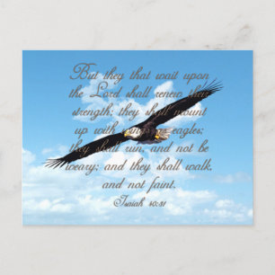 Wings as Eagles, Isaiah 40:31 Christian Bible Postcard