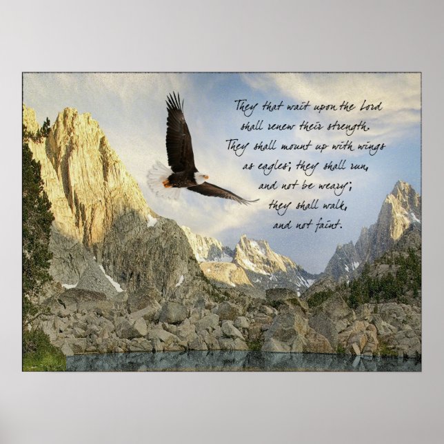 Wings As Eagles Isaiah 40:31 Poster (Front)