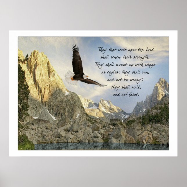Wings As Eagles Isaiah 40:31 Poster (Front)
