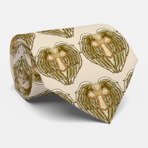 Wings Cross Crown Christian  tie 