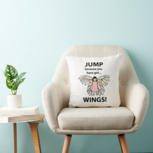 Wings Jump Because You Have Got Wings Cushion